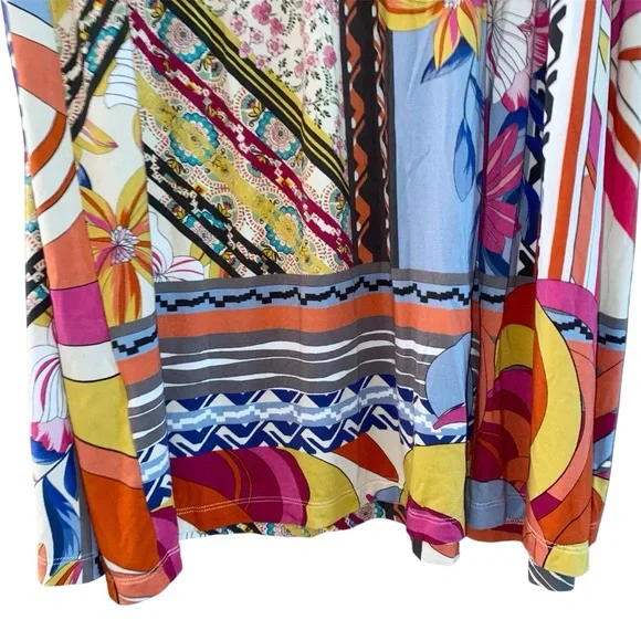 Johnny Was Rachel May Easy Fit Tank Dress XL Mixed Print Patchwork Midi Length - Picture 10 of 16